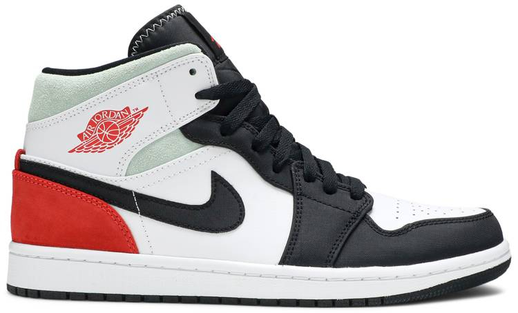 Air Jordan 1 Mid SE Red Black Toe 852542-100